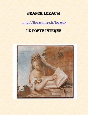 FRANCK LOZAC’H LE POETE INTERNE