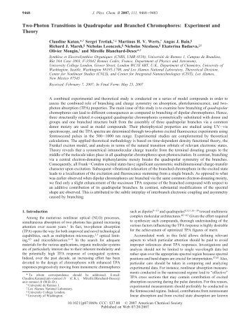 Two-Photon Transitions in Quadrupolar and Branched - American ...