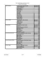 VZ County Phone Extension List - Tom Green County Government