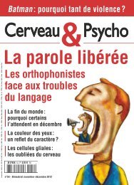 Cerveau & Psycho - Laboratoire Parole et Langage