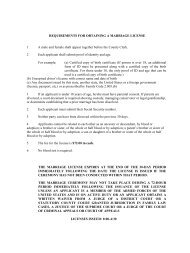Marriage License Requirements - Tom Green County Government