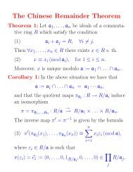 The Chinese Remainder Theorem (2 pages)