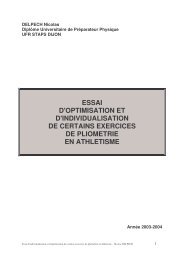 essai d'optimisation et d'individualisation de certains exercices de ...