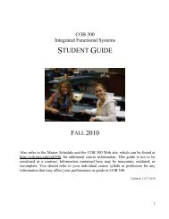 COB 300 Student Guide - Fall 2010 R4