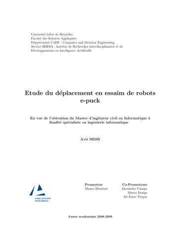 Etude du déplacement en essaim de robots e-puck - CoDE