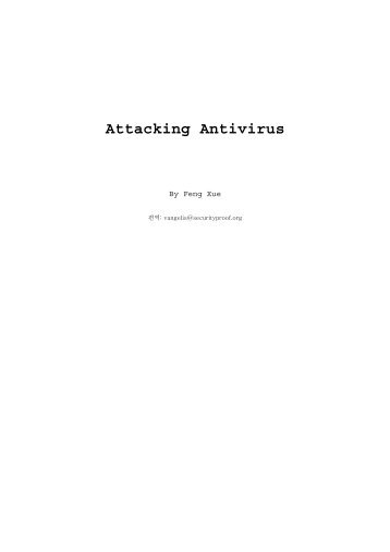 Attacking Antivirus [vangelis].pdf - 코드엔진