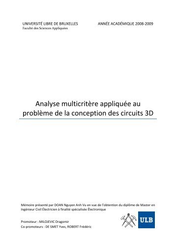 Analyse multicritère appliquée au problème de la conception des ...