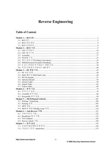 Reverse Engineering [Security Awareness Korea].pdf