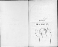 ANNALES - Journal des mines et Annales des mines 1794-1881.
