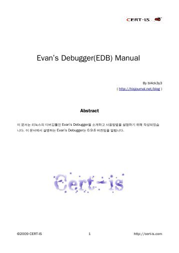 Evan's Debugger(EDB) Manual