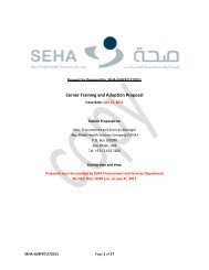 Cerner Training and Adoption Proposal - SEHA