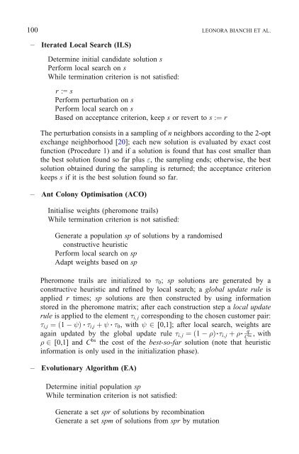 Hybrid Metaheuristics for the Vehicle Routing Problem with ...