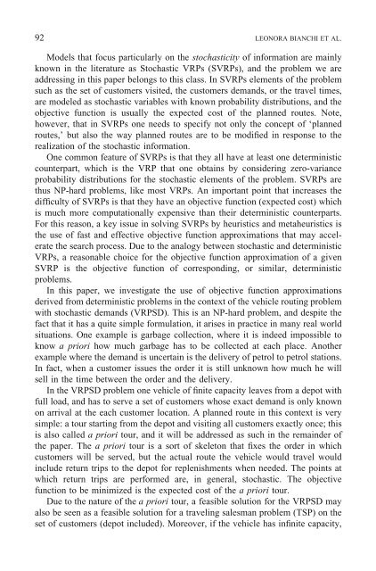 Hybrid Metaheuristics for the Vehicle Routing Problem with ...