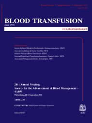 2011 Presentation Abstracts - SABM - Patient Blood Management