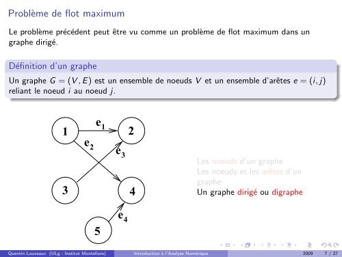 programmation lineaire - Montefiore