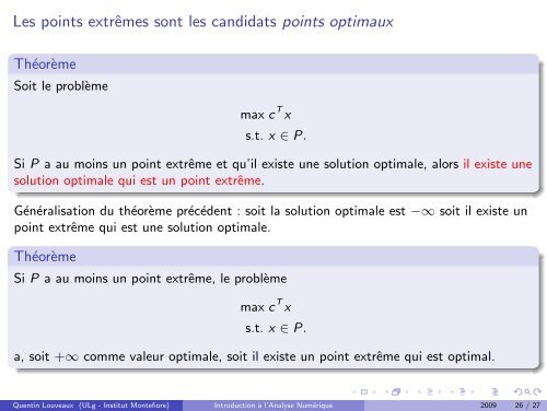 programmation lineaire - Montefiore