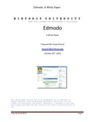 Edmodo: A White Paper - Winthrop University
