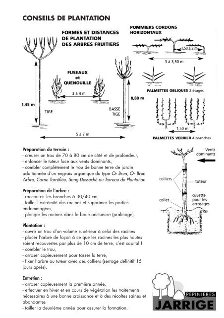 voir le catalogue fruitiers - pepinieres jarrige