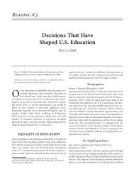 Decisions That Have Shaped U.S. Education - PAWS