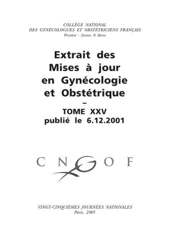 Extrait des Mises à jour en Gynécologie et Obstétrique - Collège ...