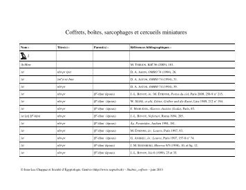 Coffrets, boîtes, sarcophages et cercueils miniatures - Société d ...