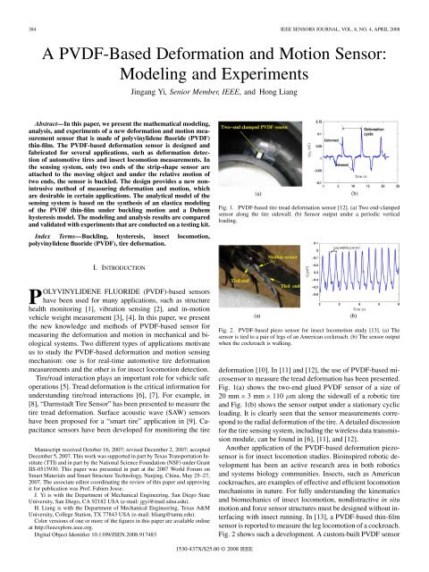 A PVDF-Based Deformation and Motion Sensor ... - IEEE Xplore