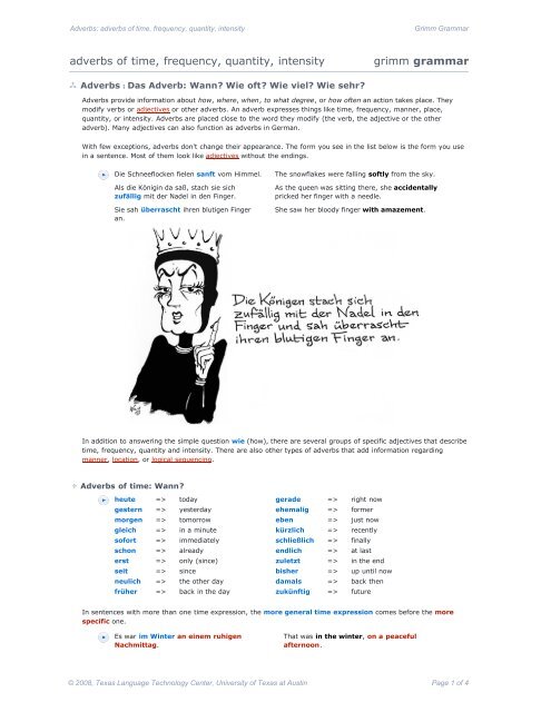 Adv 01 Adverbs Of Time Frequency Quantity Intensity Pdf