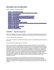 Règlement sur les cimetières - Niederanven