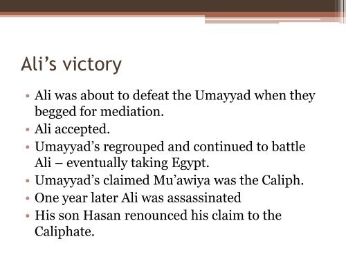 The Umayyad Dynasty Powerpoint