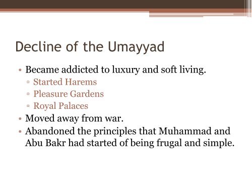 The Umayyad Dynasty Powerpoint