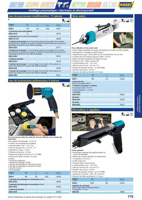 Outillage pneumatique, électrique et électroportatif