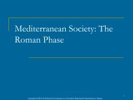 Mediterranean Society: The Roman Phase