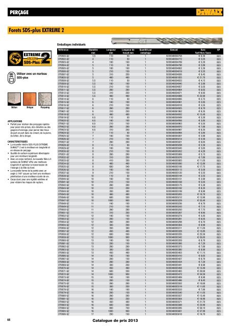 Dewalt Machines Professionnels 2013 - Stiens