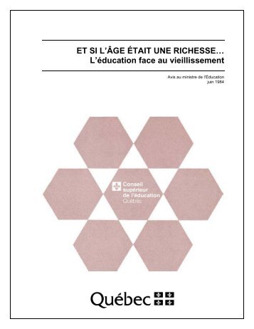 ET SI L'ÂGE ÉTAIT UNE RICHESSE… - Conseil supérieur de l ...