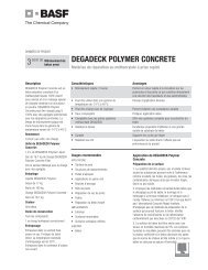 DEGADECK POLYMER CONCRETE 3 - Building Systems - BASF.com