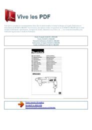 Manuel d'utilisation MAKITA HR2400 - VIVE LES PDF