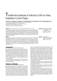 Toxidermies bulleuses et infection à VIH en milieu hospitalier à ...