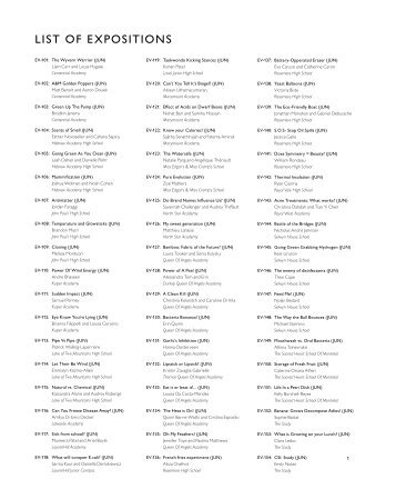 LiST oF EXPoSiTionS - Concordia University