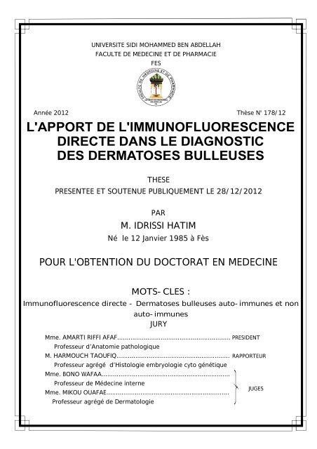 Graphique 1 - Faculté de Médecine et de Pharmacie de Fès