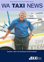 WA Taxi News March April.cdr - Taxi Council of Western Australia