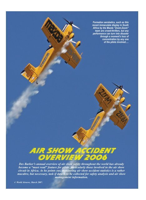 AIR SHOW ACCIDENT OVERVIEW 2006 Air Show South Africa