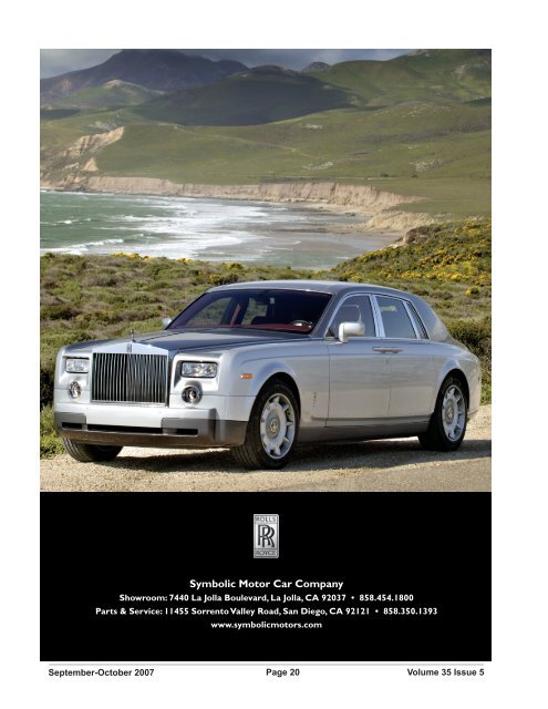 September-October - RROC - Rolls Royce and Bentley Owners of ...