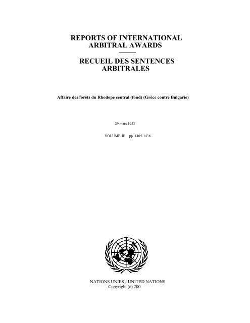 Affaire des forêts du Rhodope central (fond) (Grèce contre Bulgarie)