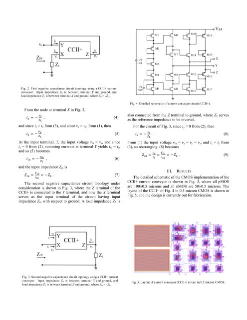 Comparison of CMOS Current Conveyor Circuits for Non-Foster ...