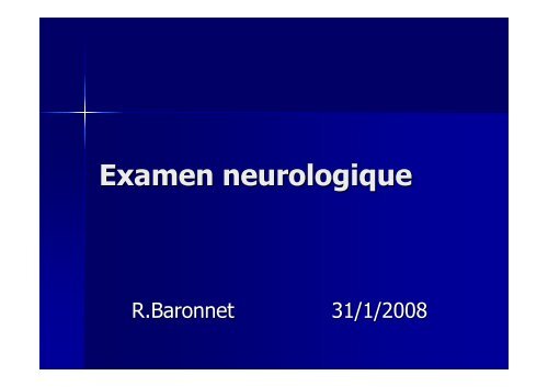 Examen neurologique et langage - Réseau Santé Langage