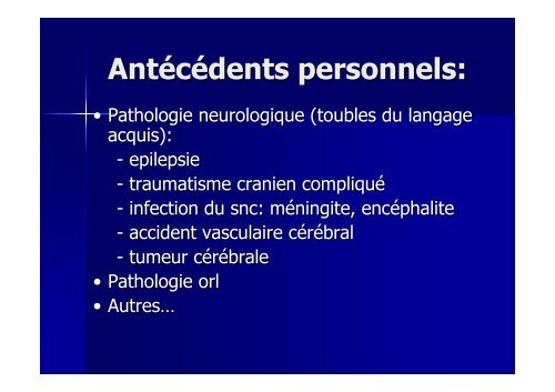 Examen neurologique et langage - Réseau Santé Langage