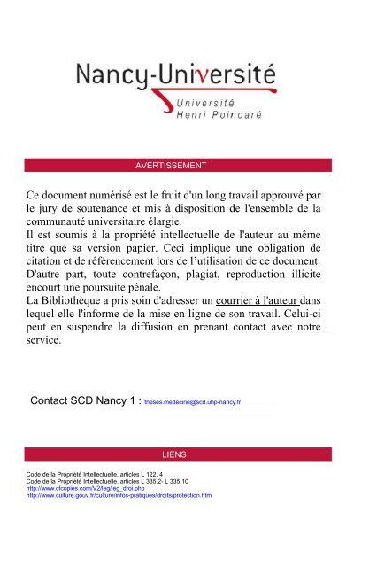 Ce document numérisé est le fruit d'un long travail approuvé par le ...