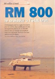 L'essai du RM 800 dans la revue Voile Magazine (avril 1997)