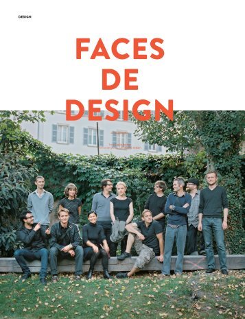 Article “faces de design” - Le Quai