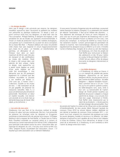 Article “faces de design” - Le Quai